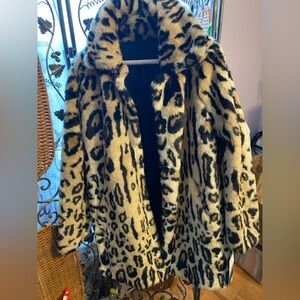 Kensie Leopard Print Reversible Jacket